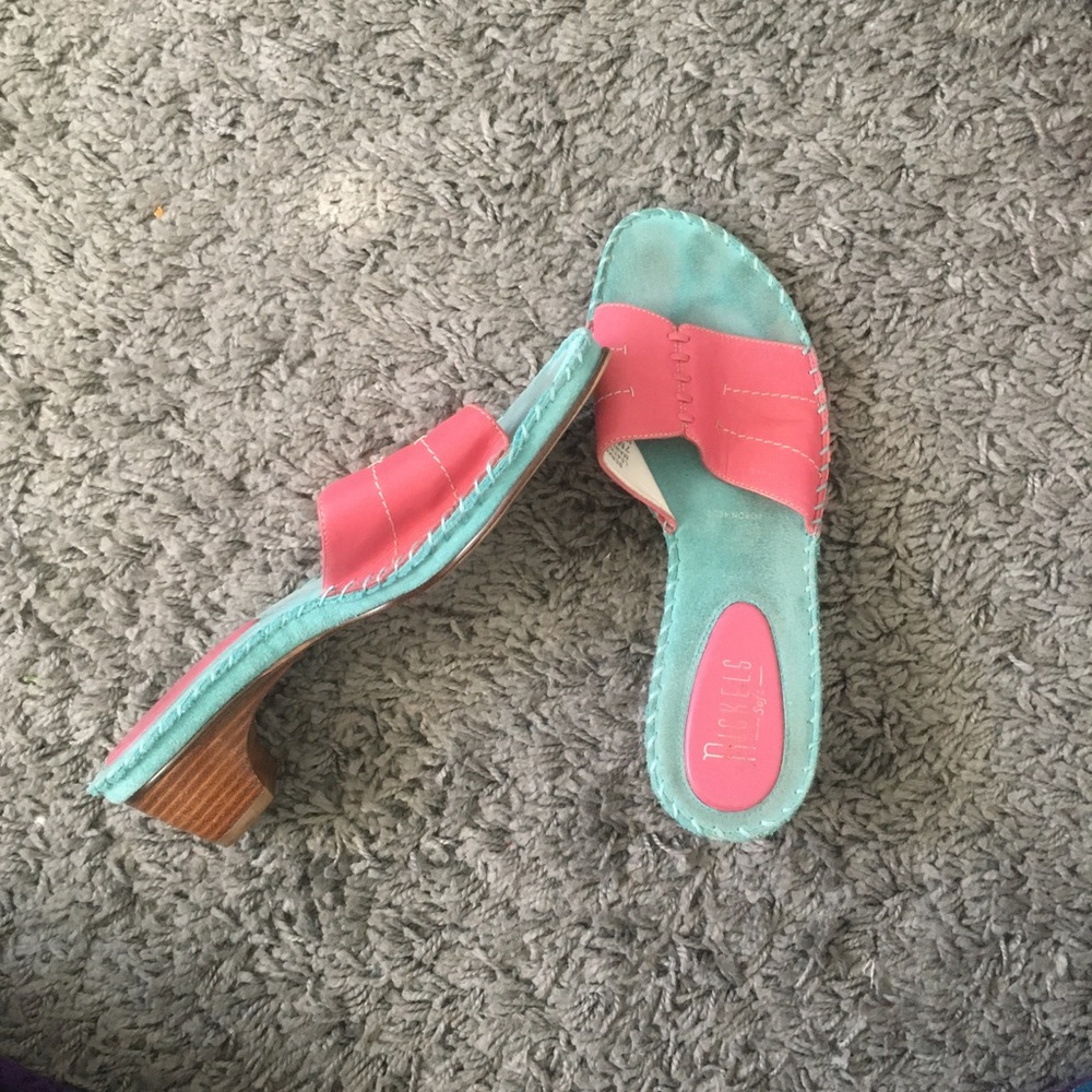 Pink and Blue heels